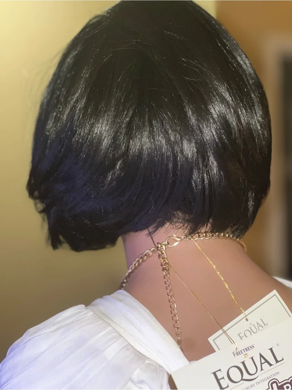EUAL SHORT BOB WIG |MERCURY | Layered Invisible L Part Wig -BRAND NEW #1 Black